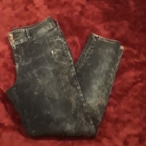 Lovesick acid wash super skinny jeggings